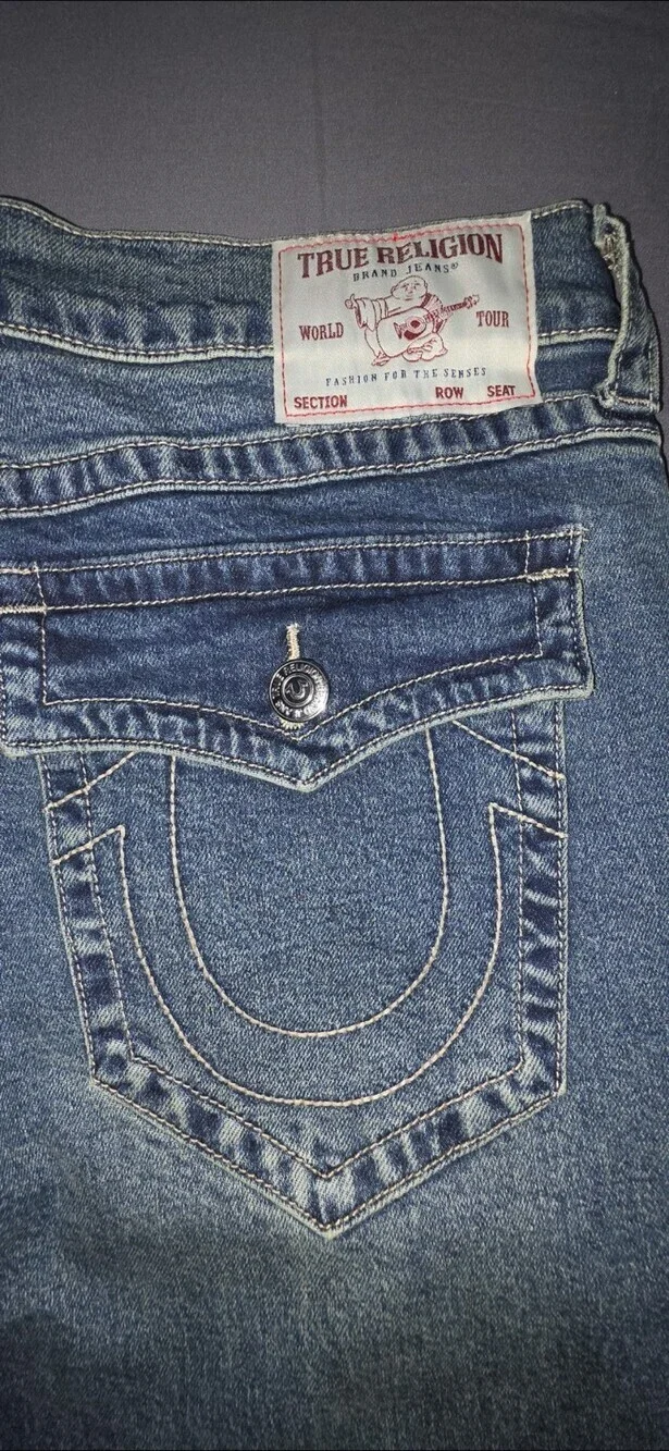 True Religion Men's Geno Slim Fit Straight Jeans Size 36x32 Sku 162 NWT
